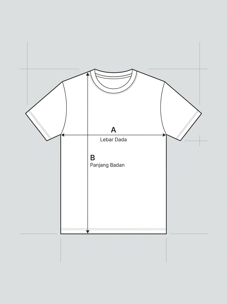 Diagram ukuran kaos TSO Production